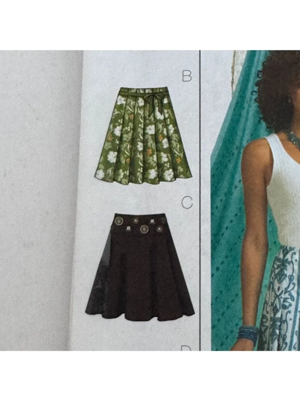 Butterick Sewing Pattern B4686 Pleated Skirt Six Sew Easy Y2K Pleats 6-12 Uncut
